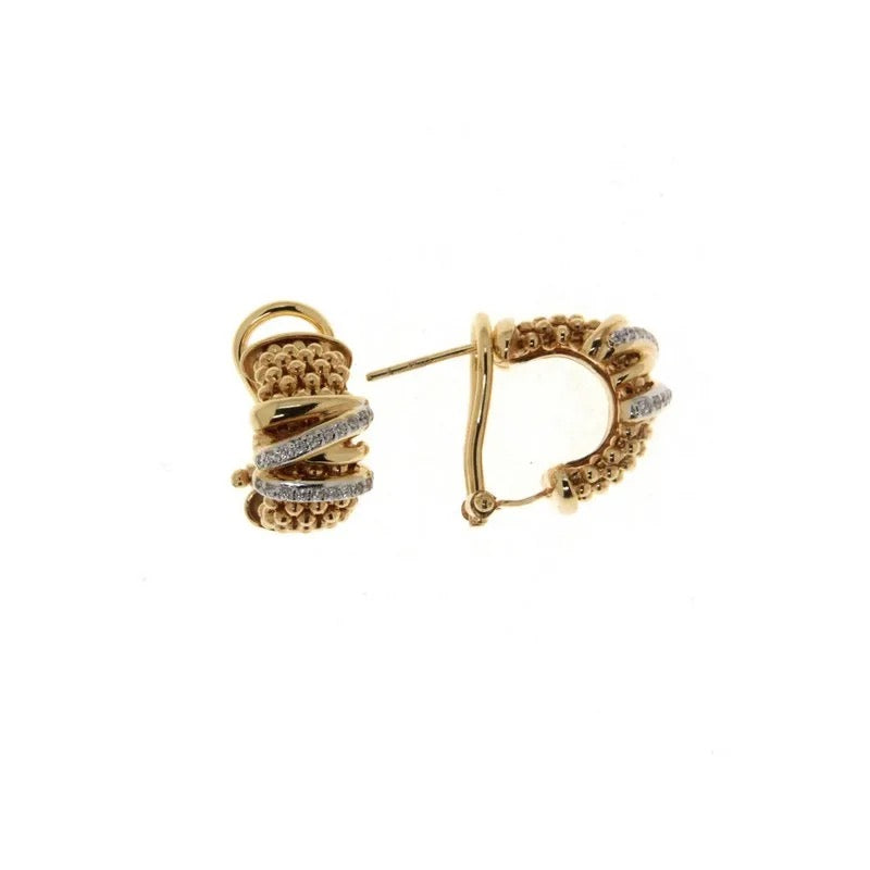 Golden Mesh Majesty Stud Earrings - Italian Glamour