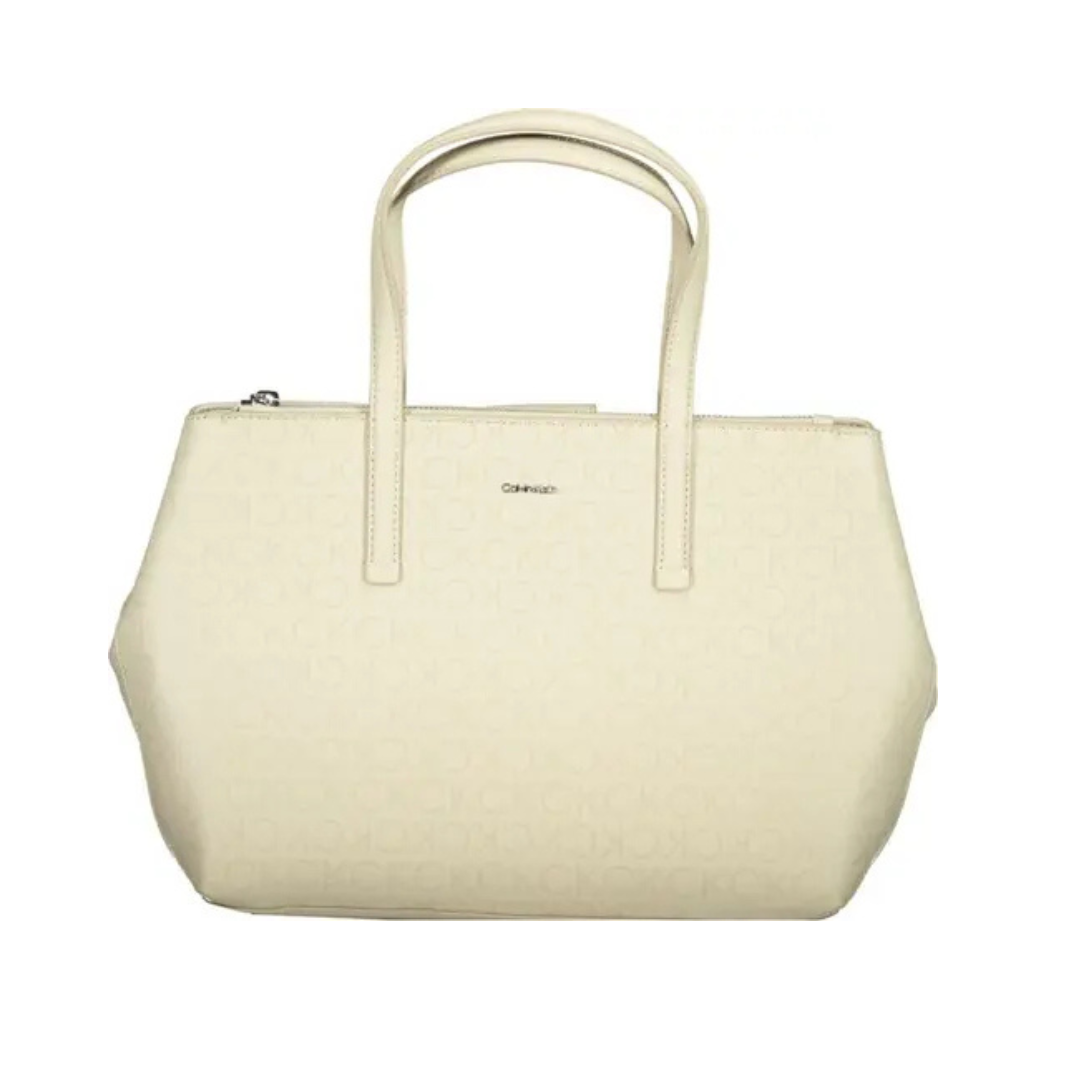 BEIGE POLYESTER HANDBAG