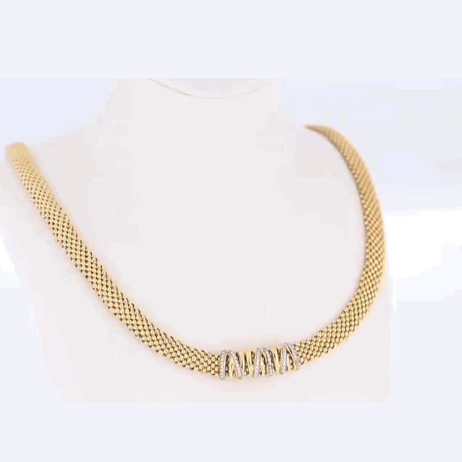 Romantic Mesh CZ Necklace