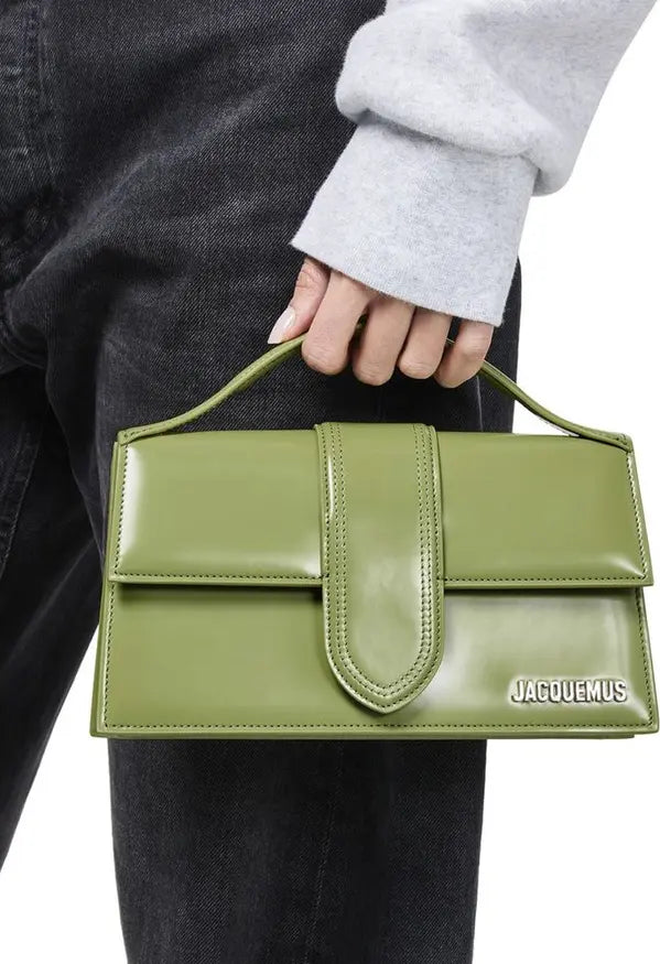 GREEN LEATHER SHOULDER BAG
