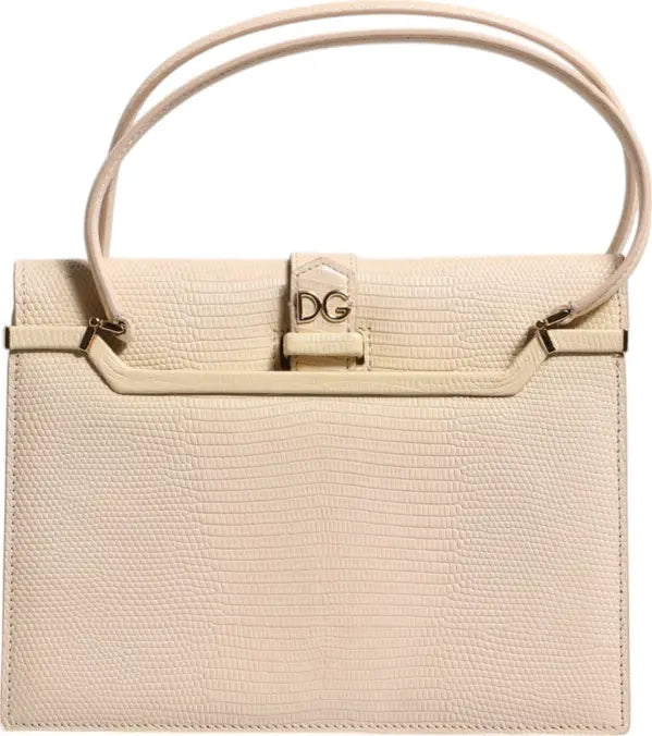 Preowned- BEIGE LEATHER INGRID TOP HANDLE SHOULDER BAG