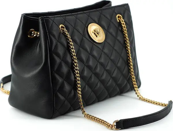 Versace Medusa Tote Bag in Quilted Nappa Leather