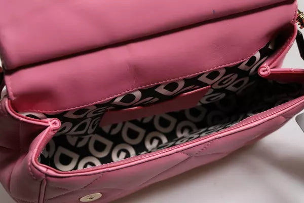 Preowned - PINK LEATHER SICILY LOGO SHOULDER SATCHEL BAG