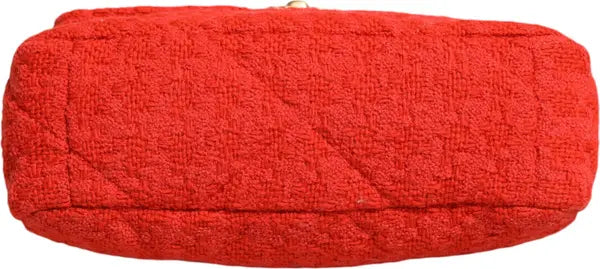 Preloved - RED TWEED 2WAY HAND CHAIN MEDIUM SHOULDER BAG PURSE