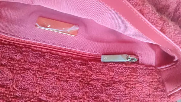Preloved - RED TWEED 2WAY HAND CHAIN MEDIUM SHOULDER BAG PURSE