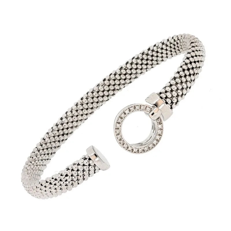 Radiant Circle CZ Mesh Bangle