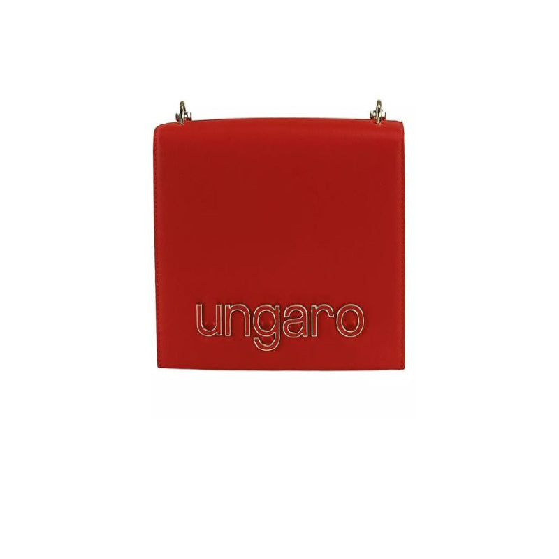 حقيبة كروس بودي من جلد العجل باللون الأحمر