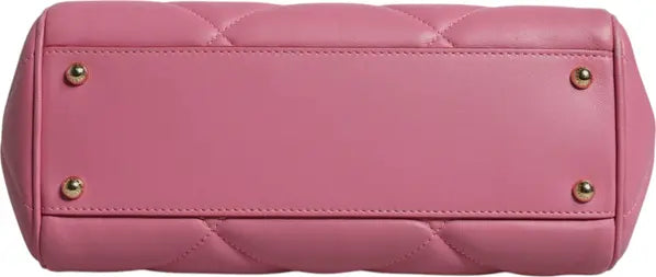 Preowned - PINK LEATHER SICILY LOGO SHOULDER SATCHEL BAG