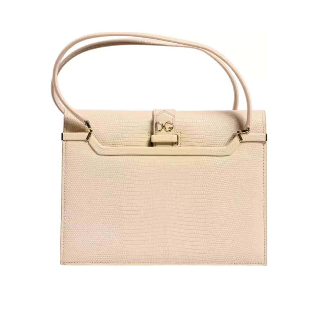 Preowned- BEIGE LEATHER INGRID TOP HANDLE SHOULDER BAG