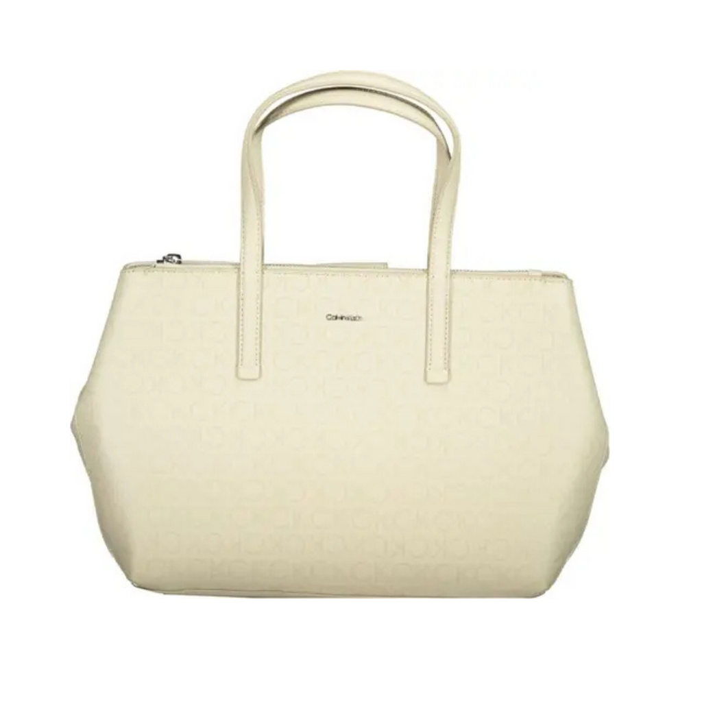 BEIGE POLYESTER HANDBAG