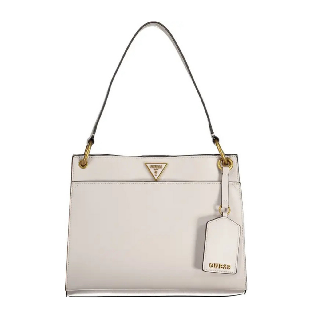 Gray Polyurethane Handbag