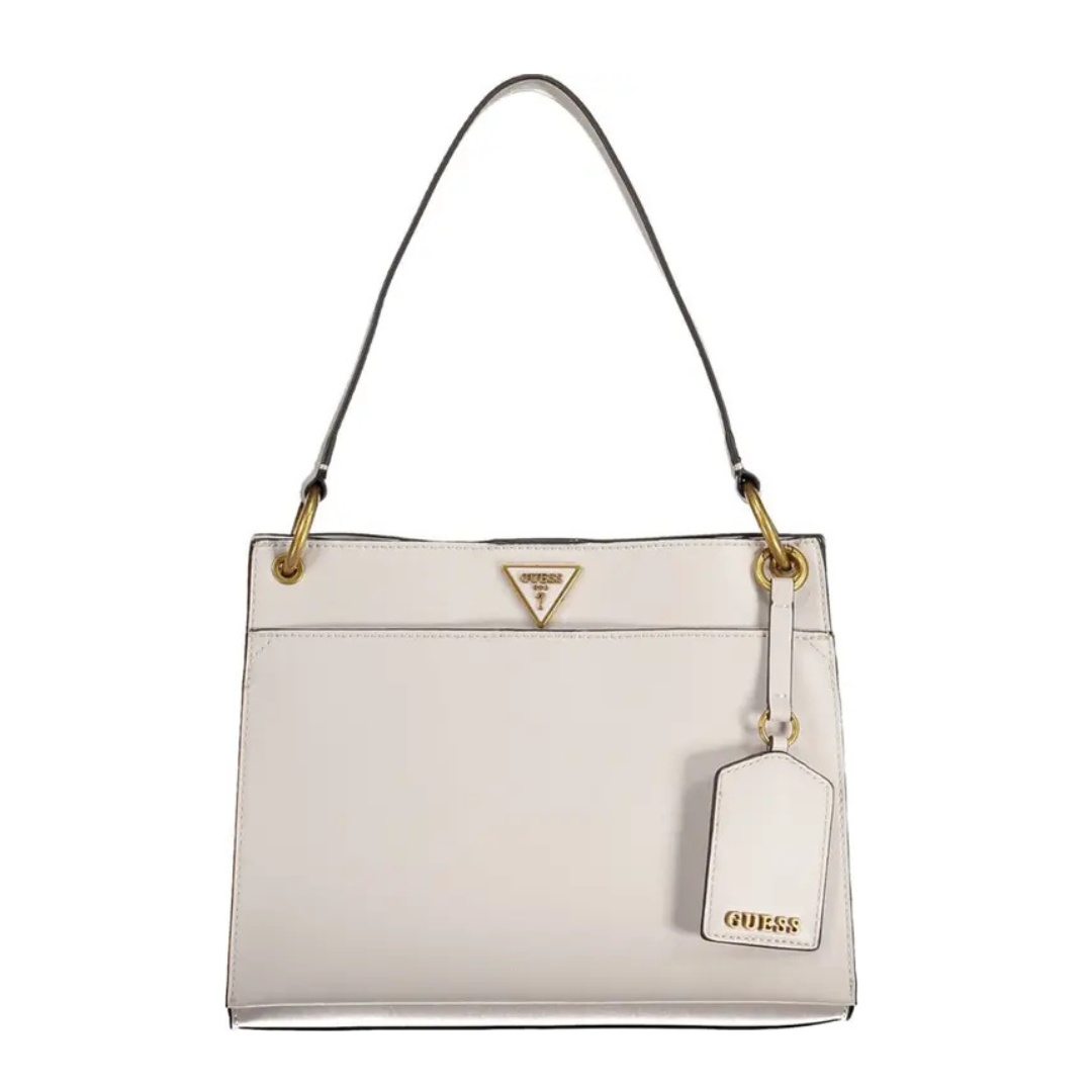 Gray Polyurethane Handbag