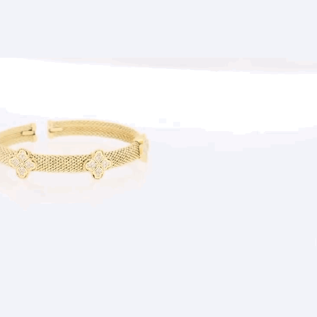 Cloverleaf Mesh Bangle