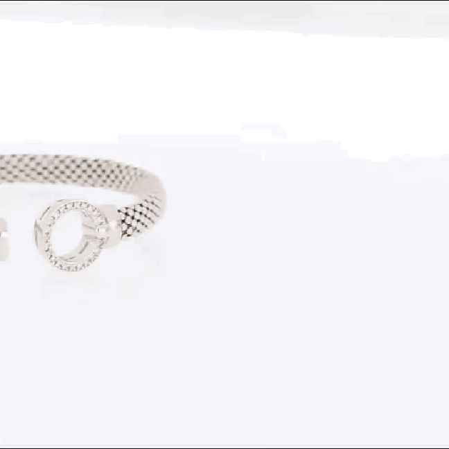 Radiant Circle CZ Mesh Bangle