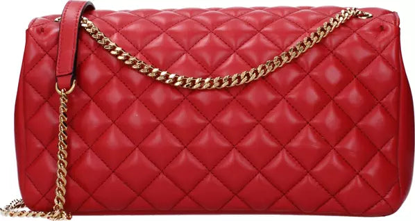 Versace Statement Red Leather Shoulder Bag
