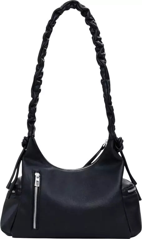 Desigual Black Embossed Logo Handbag – Chic & Practical Daily Essential