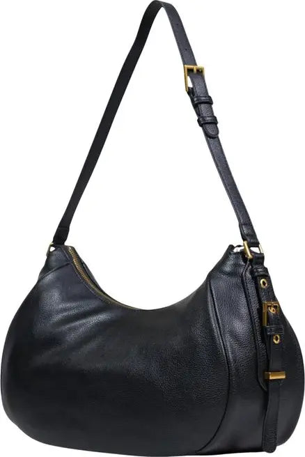 Liu Jo ECS Large Hobo Bag in Premium Eco-Leather – Elegant Black & Gold Edition