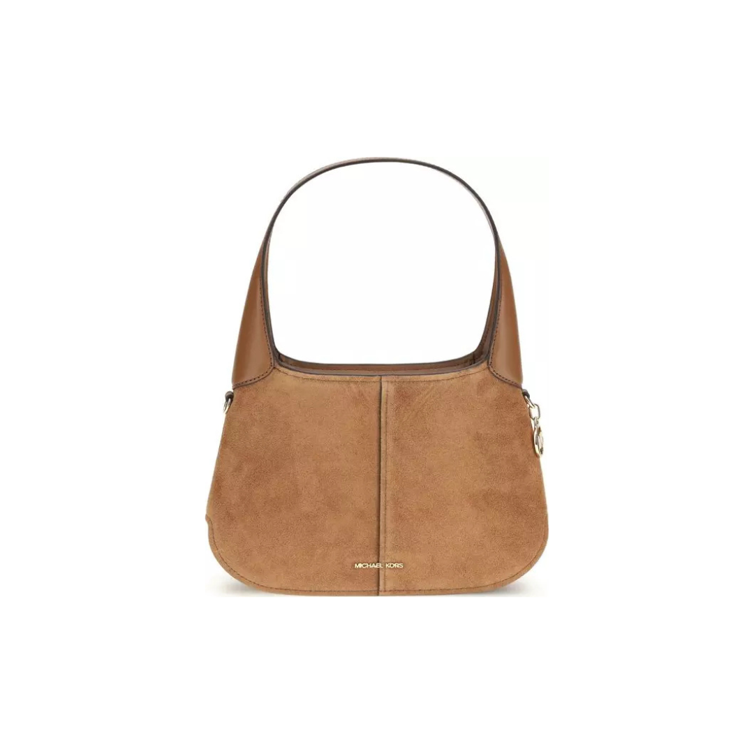 Michael Kors Alice Small Shoulder Bag – Premium Beige Suede & Calf Leather