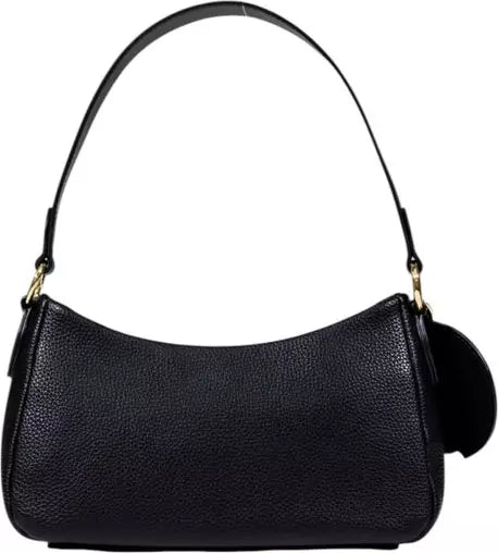 Love Moschino Black Medium Handbag with Gold Logo Charm – Chic FW25 Edition
