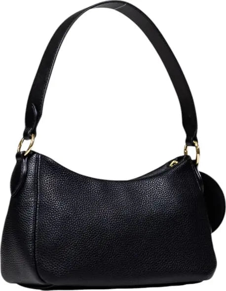 Love Moschino Black Medium Handbag with Gold Logo Charm – Chic FW25 Edition