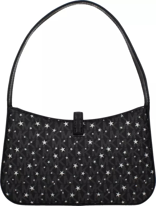 Michael Kors Signature Black Fabric Handbag – Chic & Durable Daily Essential