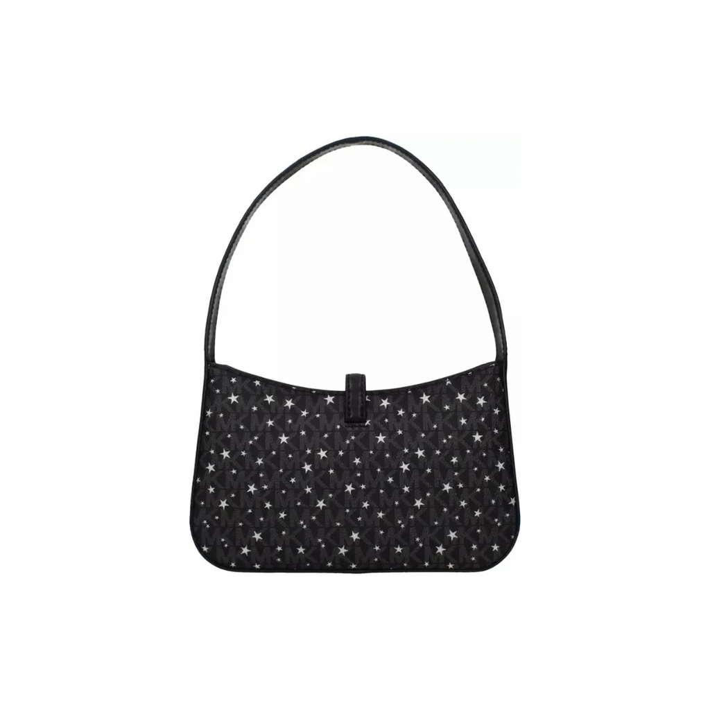 Michael Kors Signature Black Fabric Handbag – Chic & Durable Daily Essential